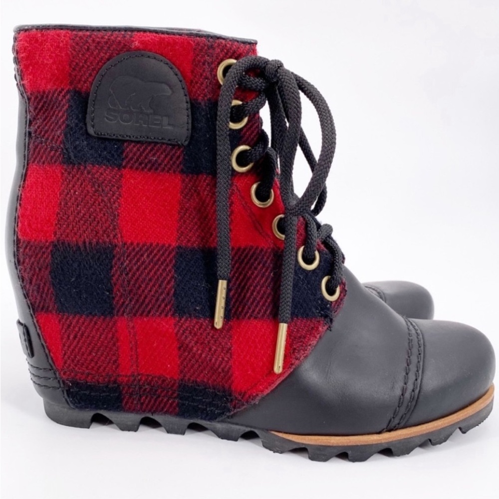 Sorel Pdx Wedge Boot In Red Buffalo Check - image 2